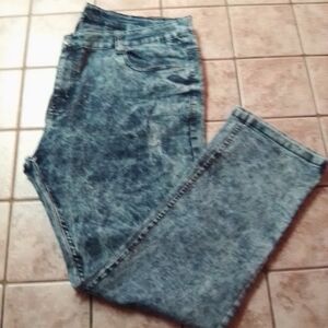 #0419 Steve's Acid Washed Jean Pants Mens Size 44/32